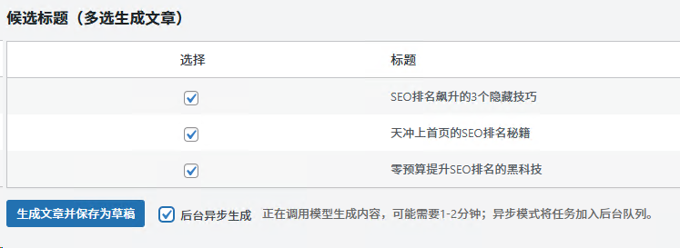 WordPress 插件 AI内容生成器4